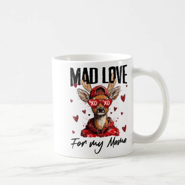 Mug Funny Saint-Valentin Amour Fou Pour Ma Maman Biche (Droite)