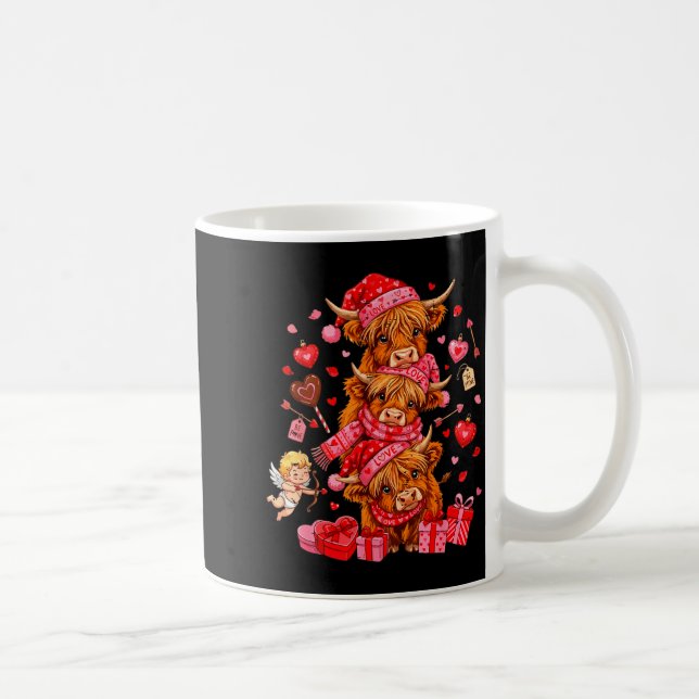 Mug Funny Saint-Valentin Amoureux de Vache Highland Xo (Droite)