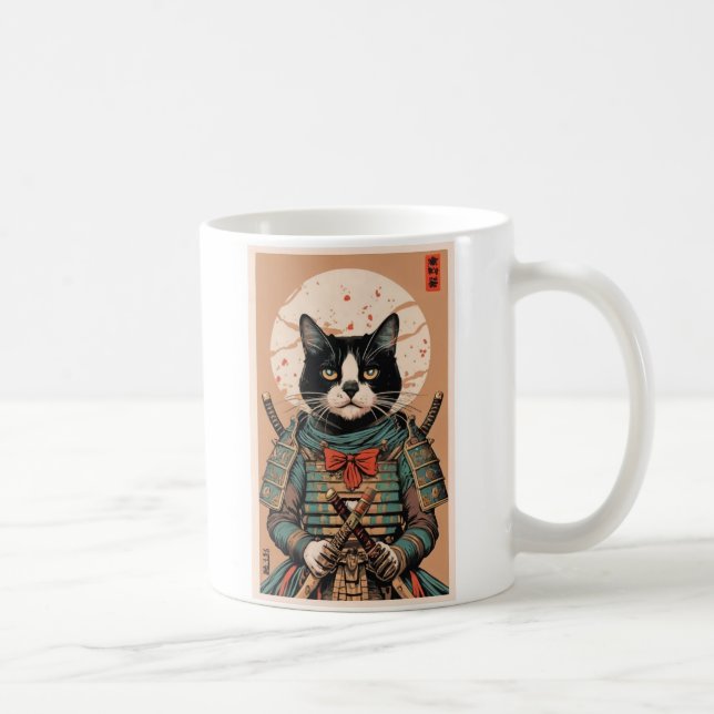 Mug Funny samurai cat (Droite)