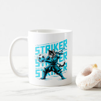 Mug Funny Samurai Cat Soccer - Gift for cat Lovers