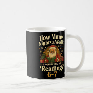 Mug Funny Santa lisant 67 Meme Tee Noël Enseignant