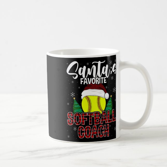 Mug Funny Santa préféré Softll Coach Noël carreaux (Droite)