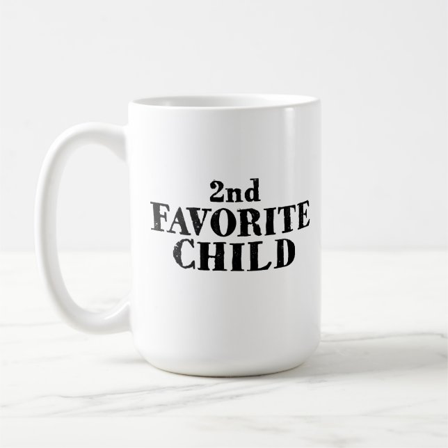 Mug Funny second favorite child sibling son daughter  (Gauche)