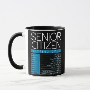 Mug Funny Senior Citizen Texting Code Cool Grandpa