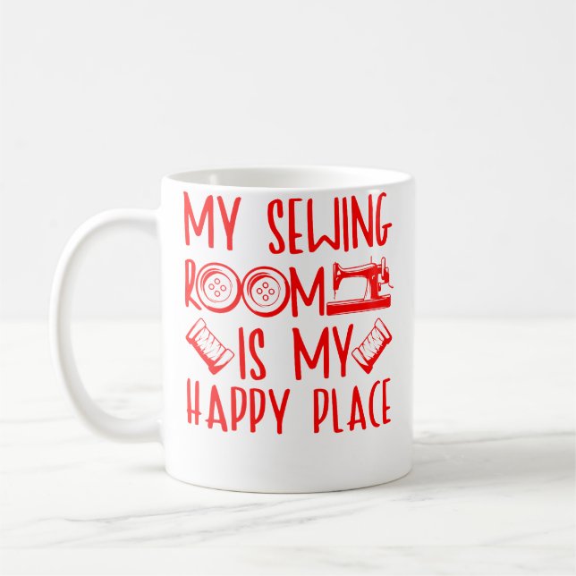 Mug Funny Sewing Art For Men Women Quilting Sewing Mac (Gauche)