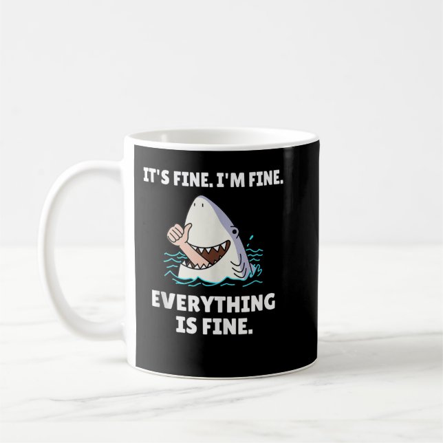 Mug Funny Shark Attack (Gauche)