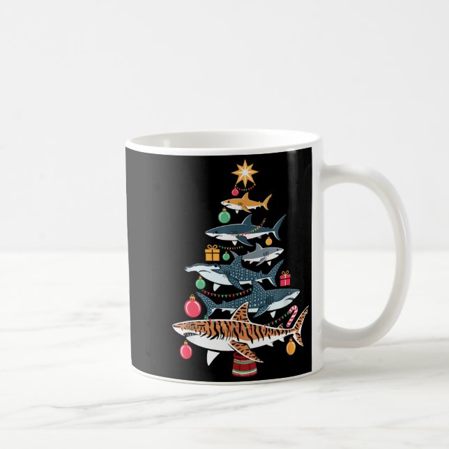 Mug Funny Shark Christmas Tree  (Droite)