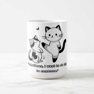 Mug Funny Siamese Cat Kick Illustration