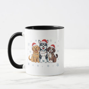 Mug Funny Sibérien Husky Amoureux des chiens sapin de 