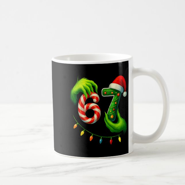 Mug Funny Six Seven 67 Meme 6 7 Santa Christmas Brainr (Droite)