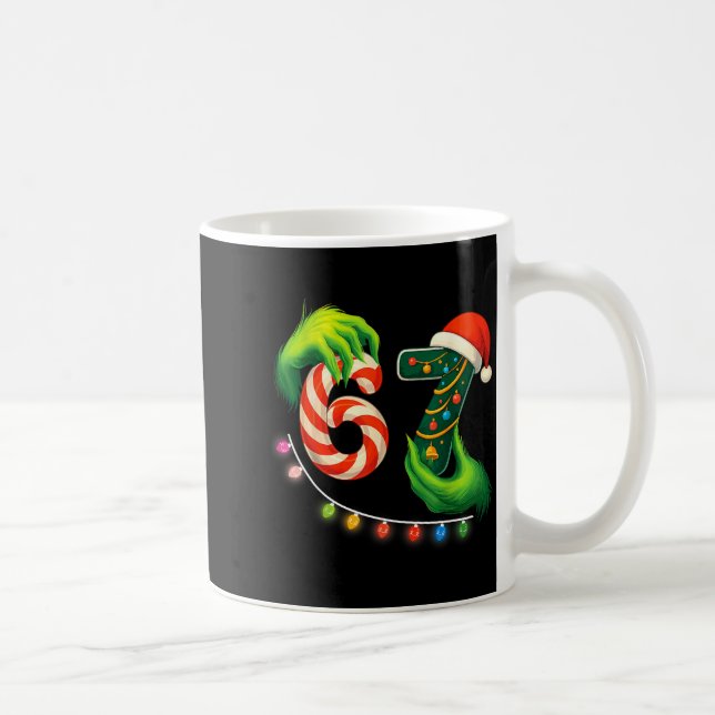 Mug Funny Six Seven 67 Meme Santa Christmas Brainrot P (Droite)