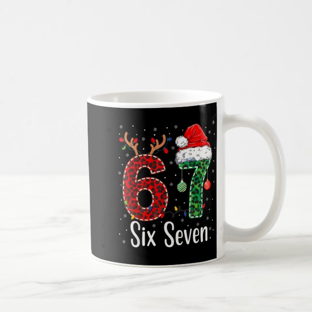 Mug Funny Six Seven 6 7 Meme 67 Christmas Leopard Xmas (Droite)