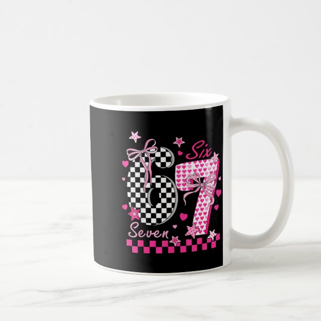 Mug Funny Six Seven Coquette 6 7 Meme Men Women Valent (Droite)