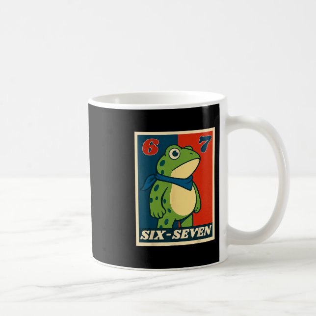 Mug Funny Six Seven Frog 6 7 Meme Gen Alpha Slang Meme (Droite)