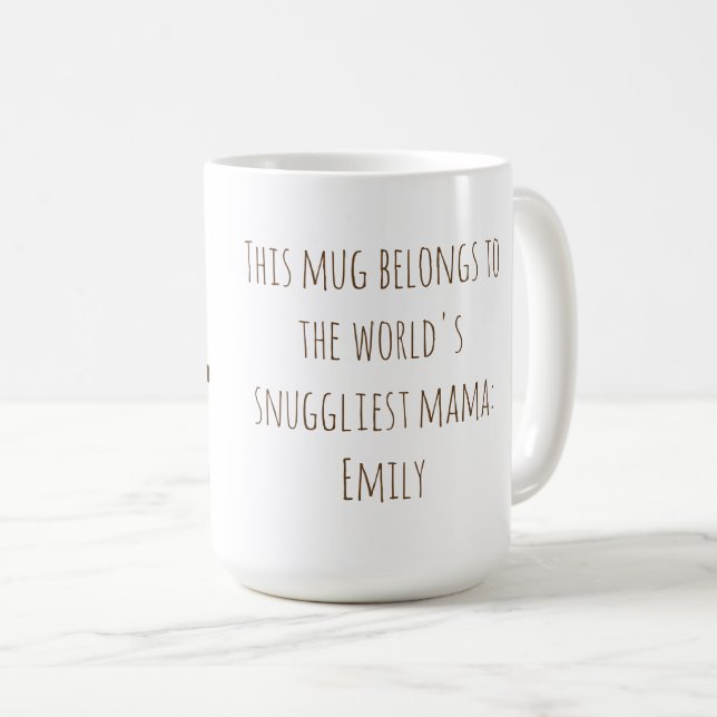 Mug Funny Sloth Maman "Nap Like a Sloth" Mignonne Mama (Devant droit)