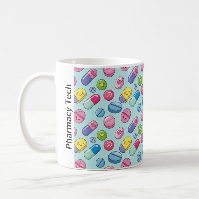 Mug Funny Smiling Pills Pharmacie CPhT (Gauche)