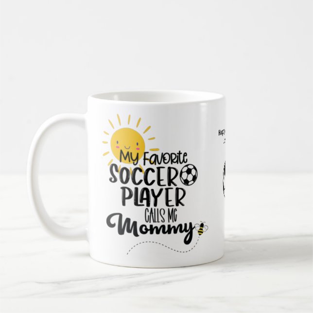 Mug Funny SOCCER Mère Fête des mères Anniversaire Pers (Gauche)