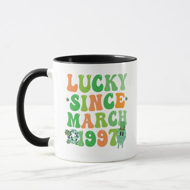 Mug Funny St Patrick's Day Lucky depuis mars 1997 (Gauche)