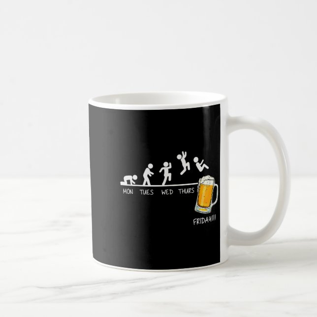 Mug Funny Stickman Jumping Beer Days Of Week Friday Dr (Droite)