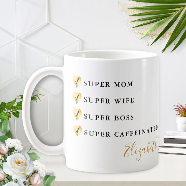 Mug Funny Super Maman Femme Boss Personnalisé (Créateur téléchargé)