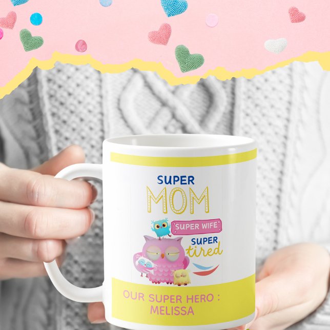 Mug Funny Super Maman, Femme, Fête des Mères Super Fat (Créateur téléchargé)
