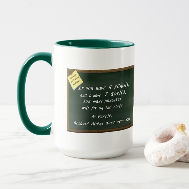 Mug Funny Teacher - Comment je vois les problèmes de m (Avec donut)
