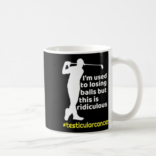 Mug Funny Testicular Cancer Survivor Golf Player Orchi (Droite)