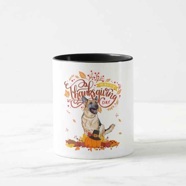Mug Funny Thanksgiving Gifts  German Shepherd Dog (Centre)