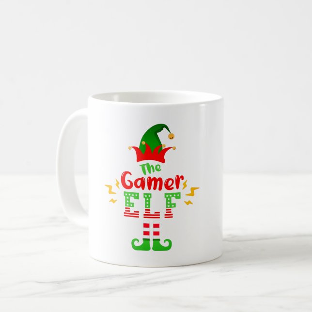 MUG FUNNY THE GAMER ELF - NOËL S'AMUSER (Devant gauche)