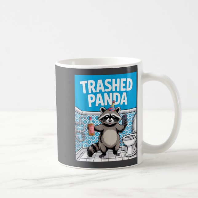 Mug Funny Trashed Panda Raccoon Gets Drunk  (Droite)