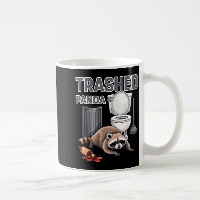 Mug Funny Trashed Panda Raccoon Gets Drunk  (Droite)