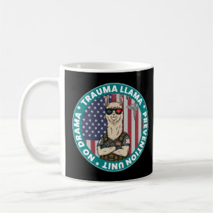 Mug Funny Trauma Llama Prévention Unit Médicale Tri-Bl