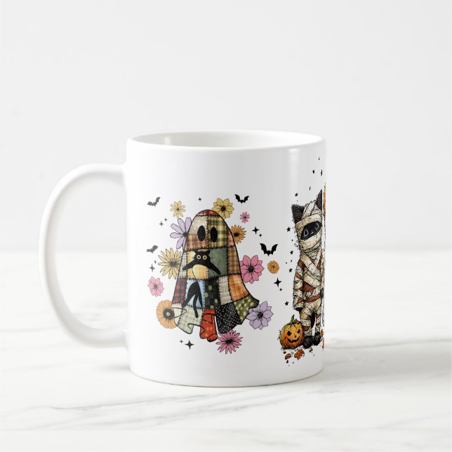 Mug Funny trois chats d'Halloween (Gauche)