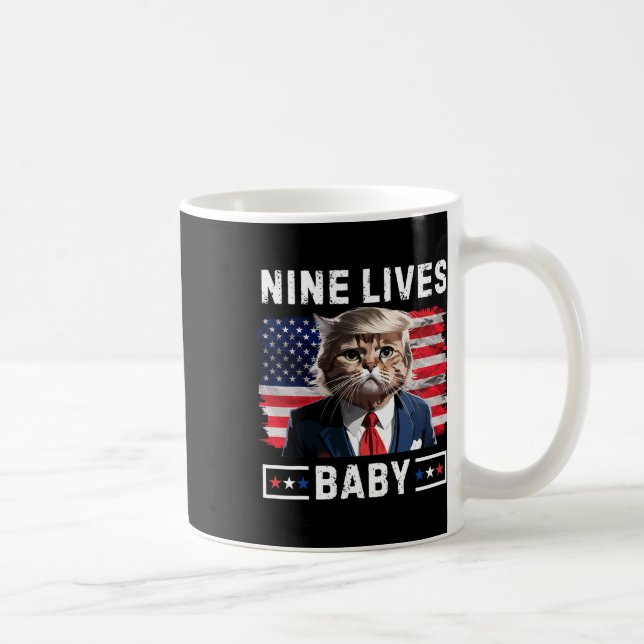 Mug Funny Trump Cat 9 Lives Baby Funny Vote For Trump (Droite)