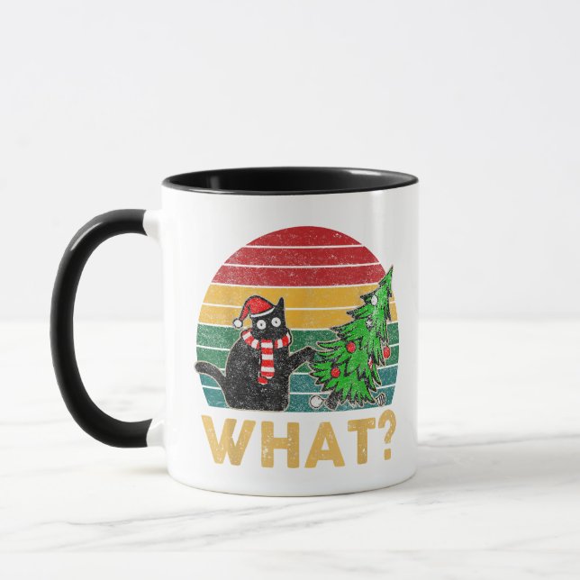 Mug Funny Ugly Sweet de Noël Chemise Naughty Chat San (Gauche)