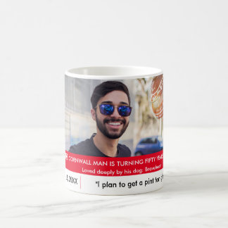 Mug Funny UK British 50th Birthday Fake News Cadeau