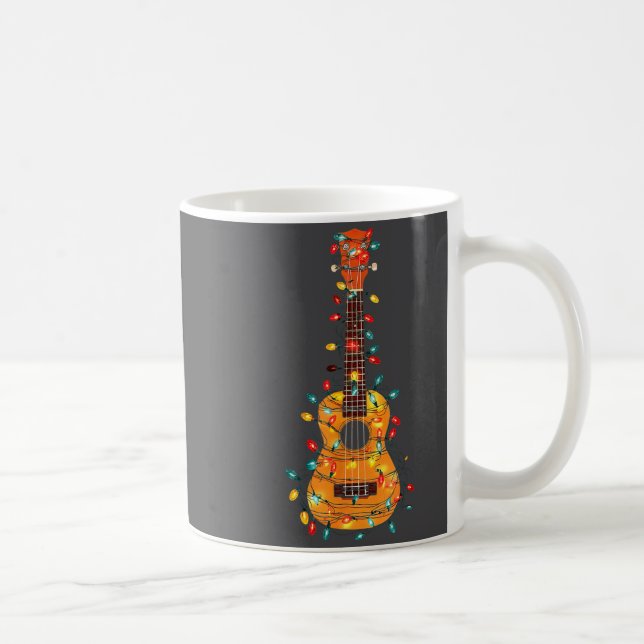 Mug Funny Ukulele Christmas Graphics Lights Lover Play (Droite)