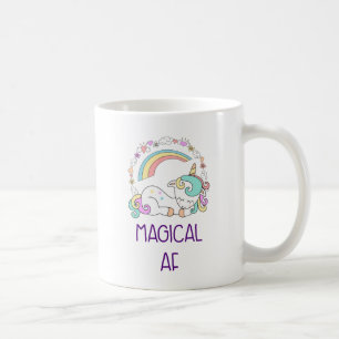 Mug Funny Unicorn magique AF avec décorations de fille