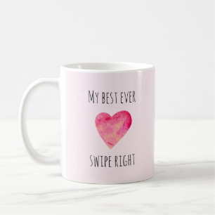 Mug Funny Valentines Day Swipe Dates de droite