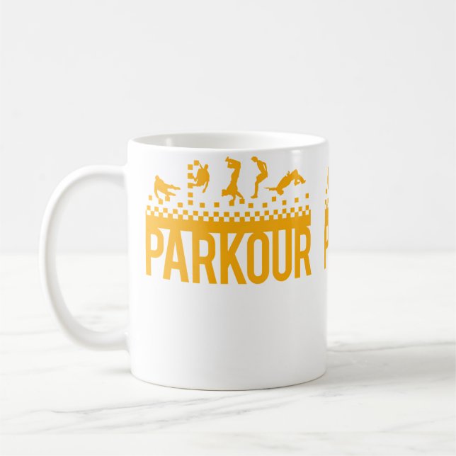 Mug Funny Vintage Parkour Running 	 Christmas Gift Kid (Gauche)