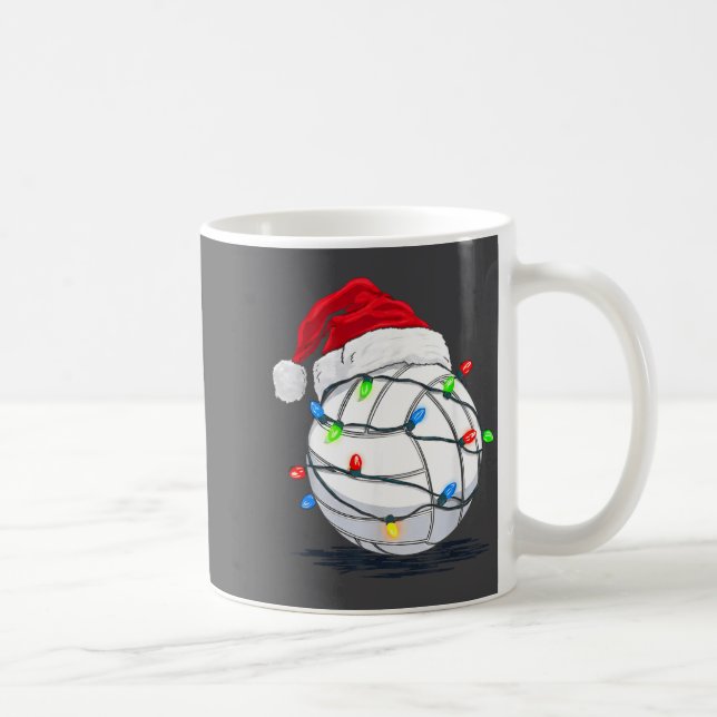 Mug Funny Volleyball Ball Christmas Graphics Lights Lo (Droite)