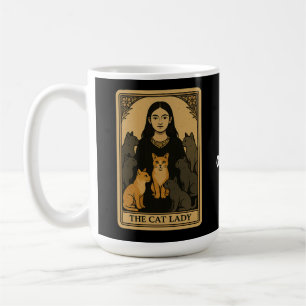 Mug Funny Witchy Gothique Chat Lady Tarot Carte Magiqu