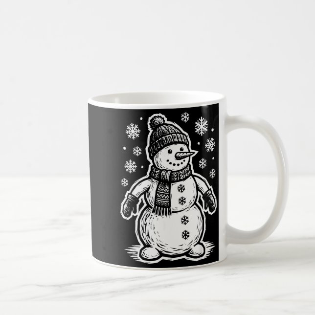 Mug Funny Woout Snowman Winter Holiday Christmas Snowf (Droite)