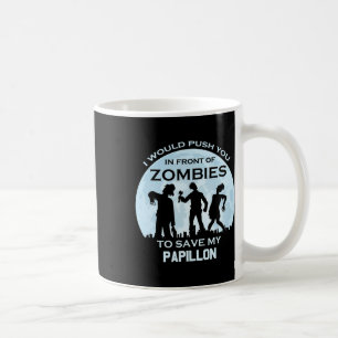 Mug Funny Zombie Halloween Pet Papillon