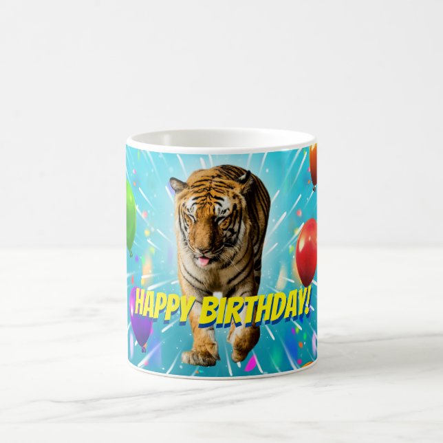 Mug Funy Tiger Party Balloon Explosion Anniversaire (Centre)