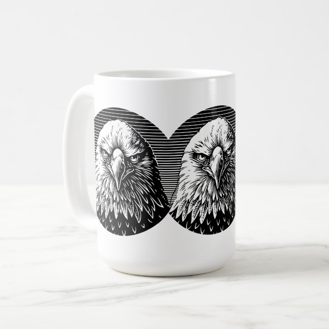 Mug Fureur Féroce : Le Regard Puissant d'un Aigle (Devant gauche)