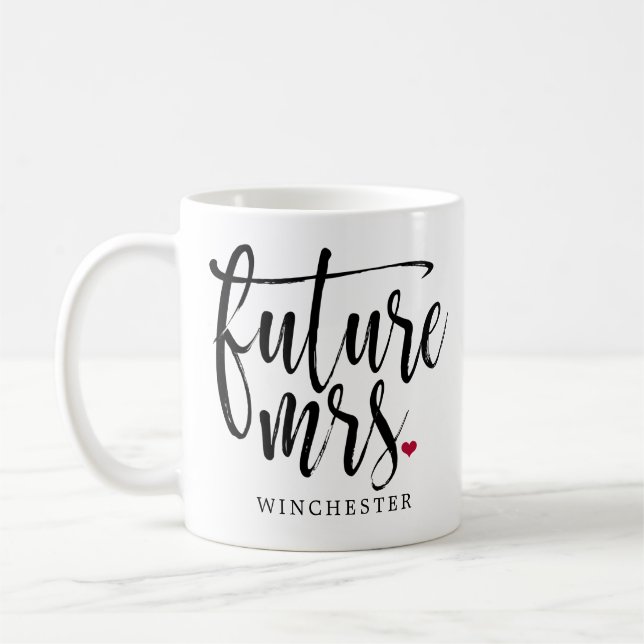 Mug Futur Black Script de Mme Modern Brushed (Gauche)
