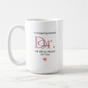 Mug Futur docteur nom personnalisé Tellement fier de t