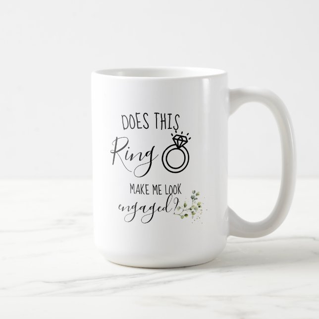 Mug Futur Fiançailles Ring Feuilles de verdure (Droite)