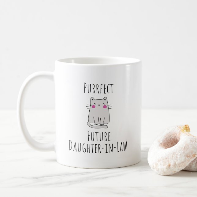 Mug Futur fille en droit Nouvelle Fête des mariées fil (Avec donut)